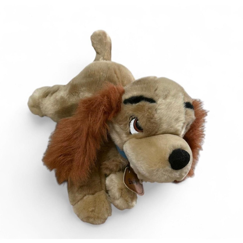 Disney Store Lady and the Tramp Lady Dog Plush 12" Stuffed Animal Collar Tag